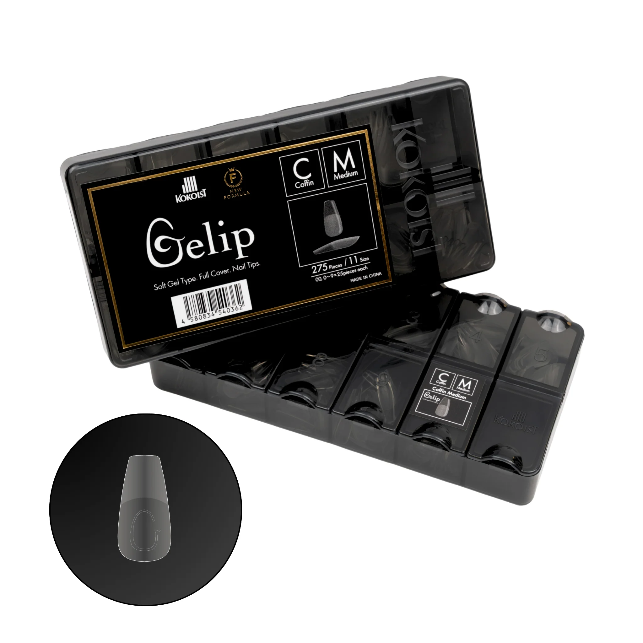 Coffin Medium Gelip Extensions (275 pcs)