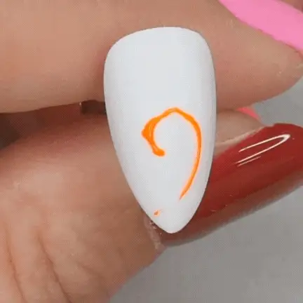 ML-07 Markers Line Non Wipe Color Gel Neon Orange - Image 2