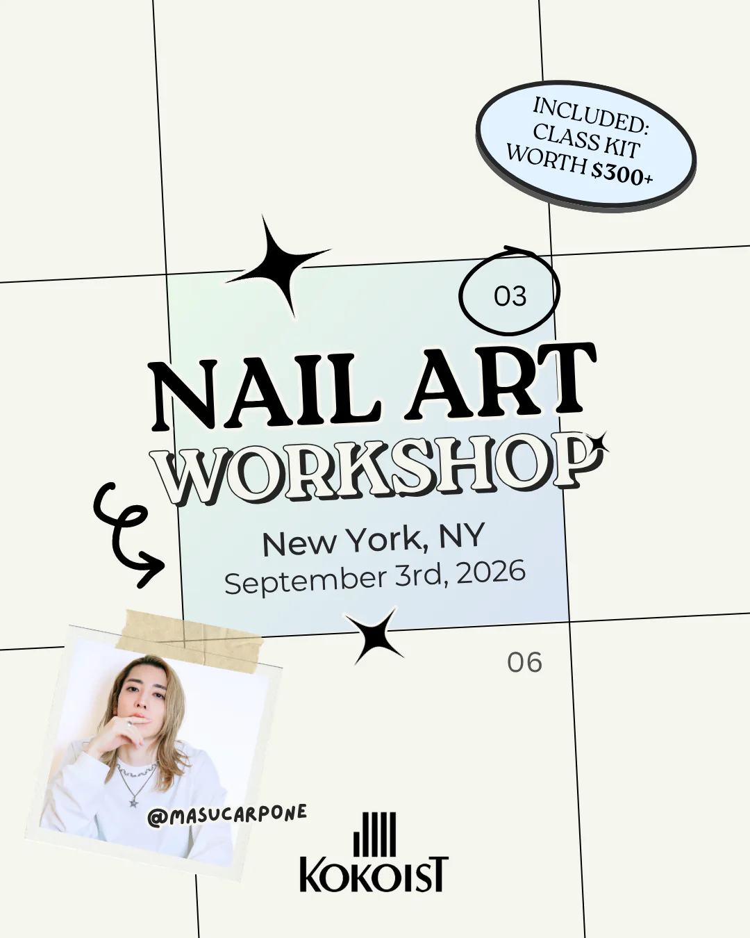 NEW YORK, NY 09/03 IN-PERSON KOKOIST Nail Art Workshop with Masumi Utsumi