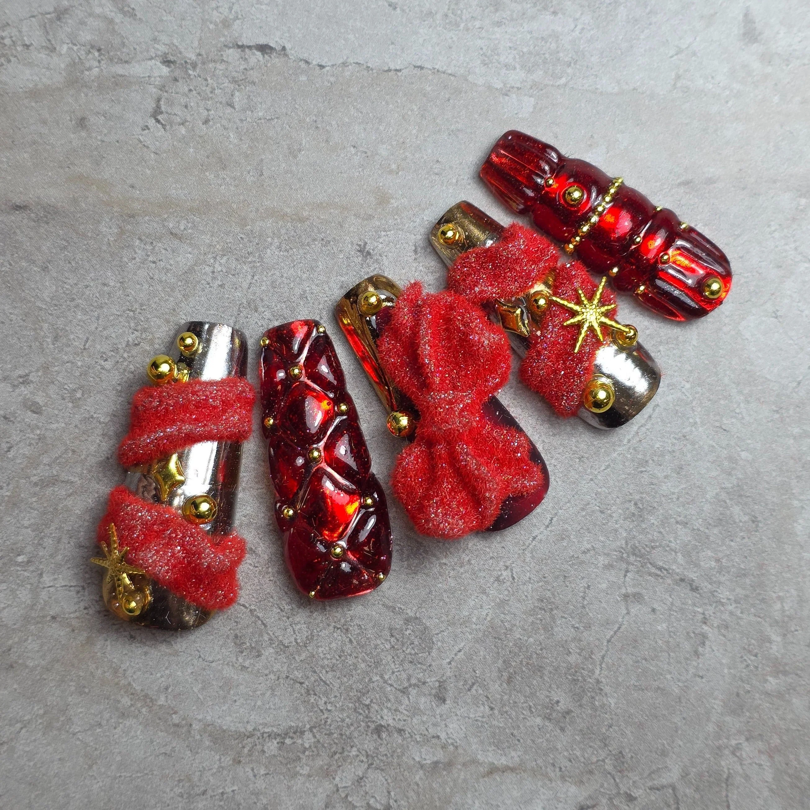 Pushu Pushu FLUFFY 08 Red Glitter - Image 2